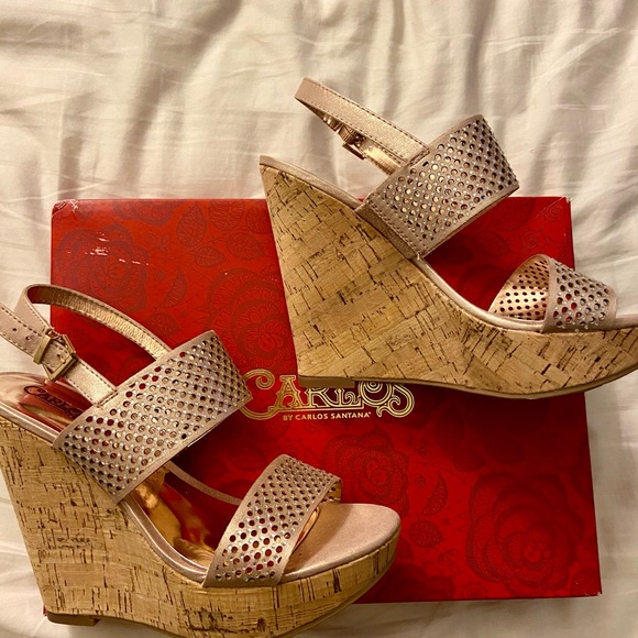 Carlos Santana Shoes - NEW! Never worn! CARLOS Santana Wedges. Sz 8